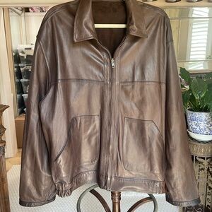 Calzaiuoli leather/suede jacket Reversible EUC